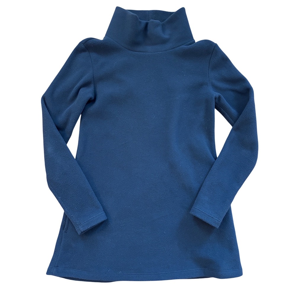 Dudley Stephens Cobble Hill Fleece Tunic‎ Navy Blue Turtleneck XS Womens